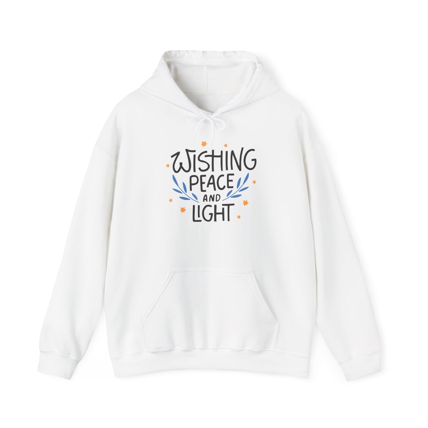 Hanukkah Wishing Peace & Light 3 Heavy Blend™ Hooded Sweatshirt