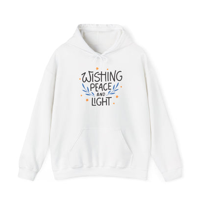 Hanukkah Wishing Peace & Light 3 Heavy Blend™ Hooded Sweatshirt