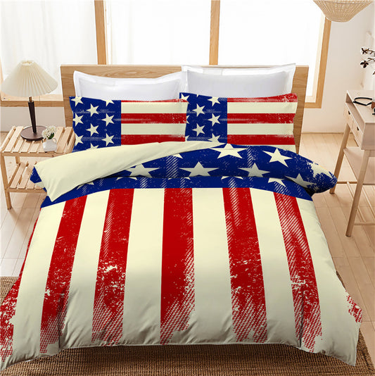 American Flag-Themed Three-piece Duvet Cover Set Variety