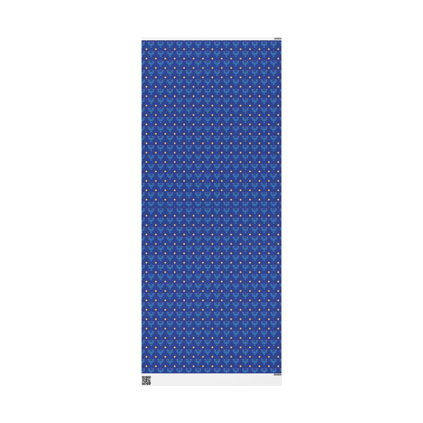 Dk. Blue/Gold Star of David Hanukkah Wrapping Paper