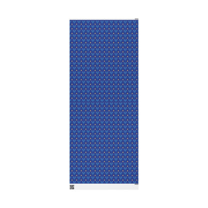Dk. Blue/Gold Star of David Hanukkah Wrapping Paper