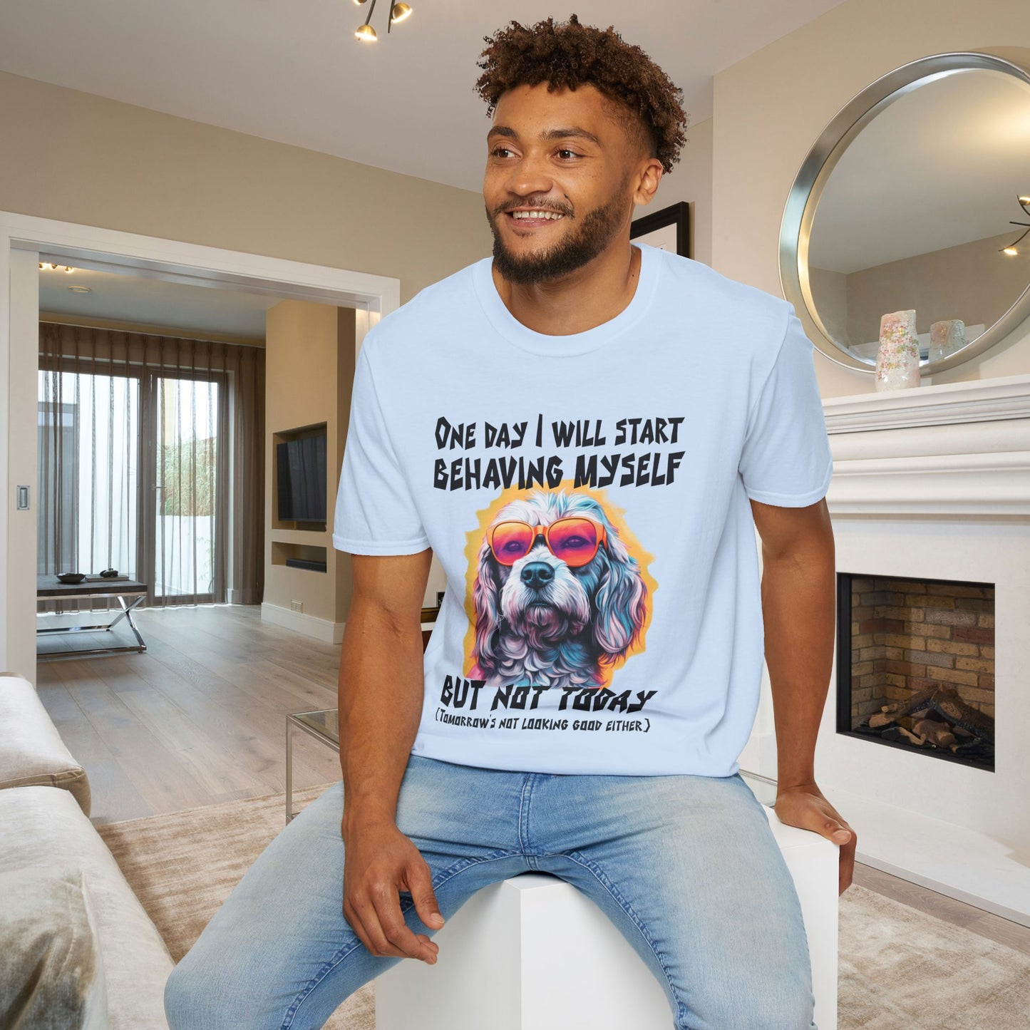 One Day I Will Start Behaving Myself... Adult T-shirt