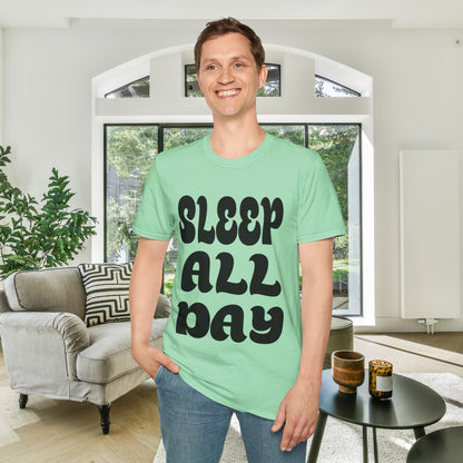 Sleep All Day Adult T-shirt