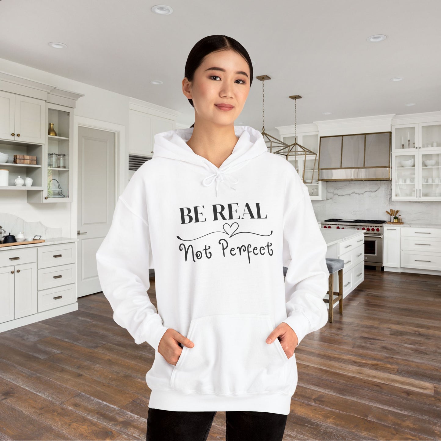 Be Real Not Perfect Heavy Blend™ Hooded Sweatshirt
