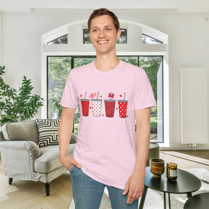 Cute Valentine Tumblers Adult Unisex Tshirt