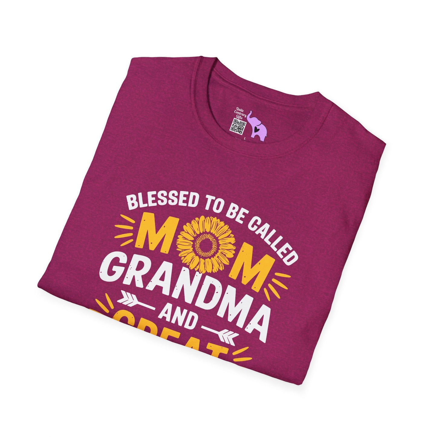 Blessed To Be Called Mom Grandma Great Grandma Adult T-shirt
