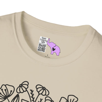 Just One More Chapter (Flowers and Open Book) Adult T-shirt
