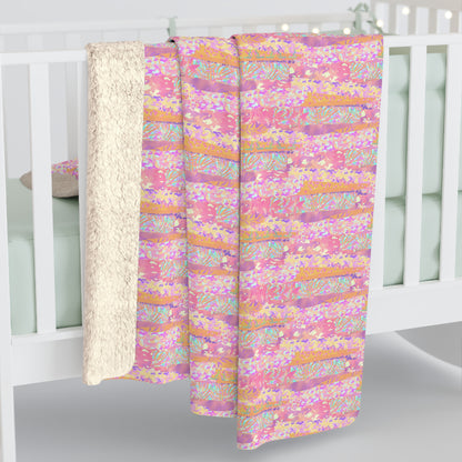 Wild Tropic Collage Fleece Blanket