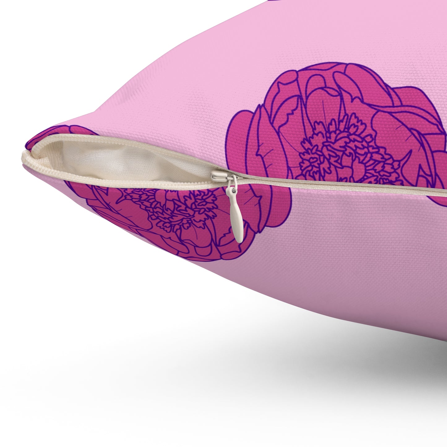 Rosy Dream Peonies Throw Pillow