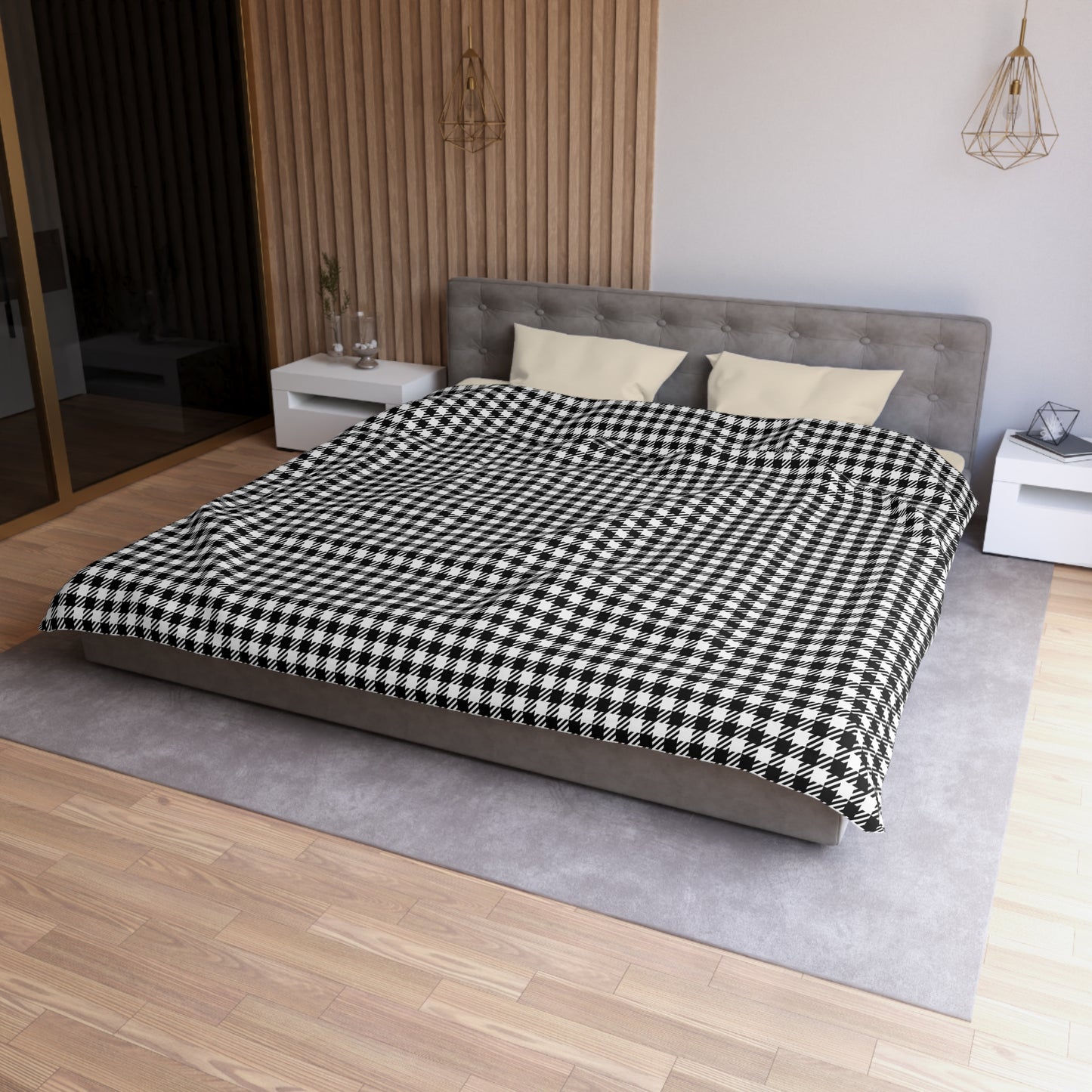 Black & White Balance Microfiber Duvet Cover