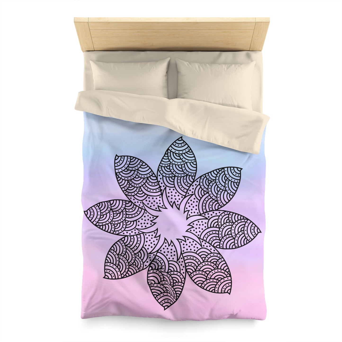 Serene Bloom Microfiber Duvet Cover