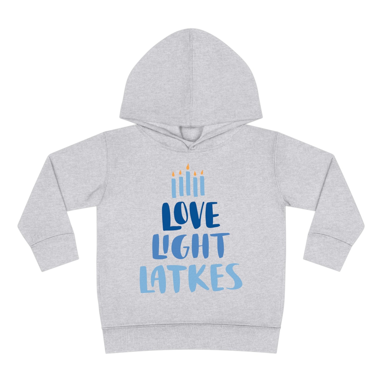 Hanukkah Love Light Latkes Toddler Pullover Fleece Hoodie