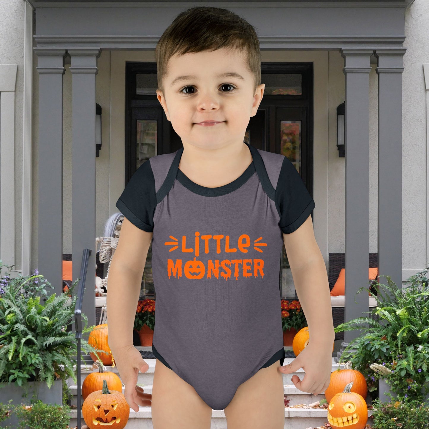 Little Monster Infant Baby Rib Bodysuit