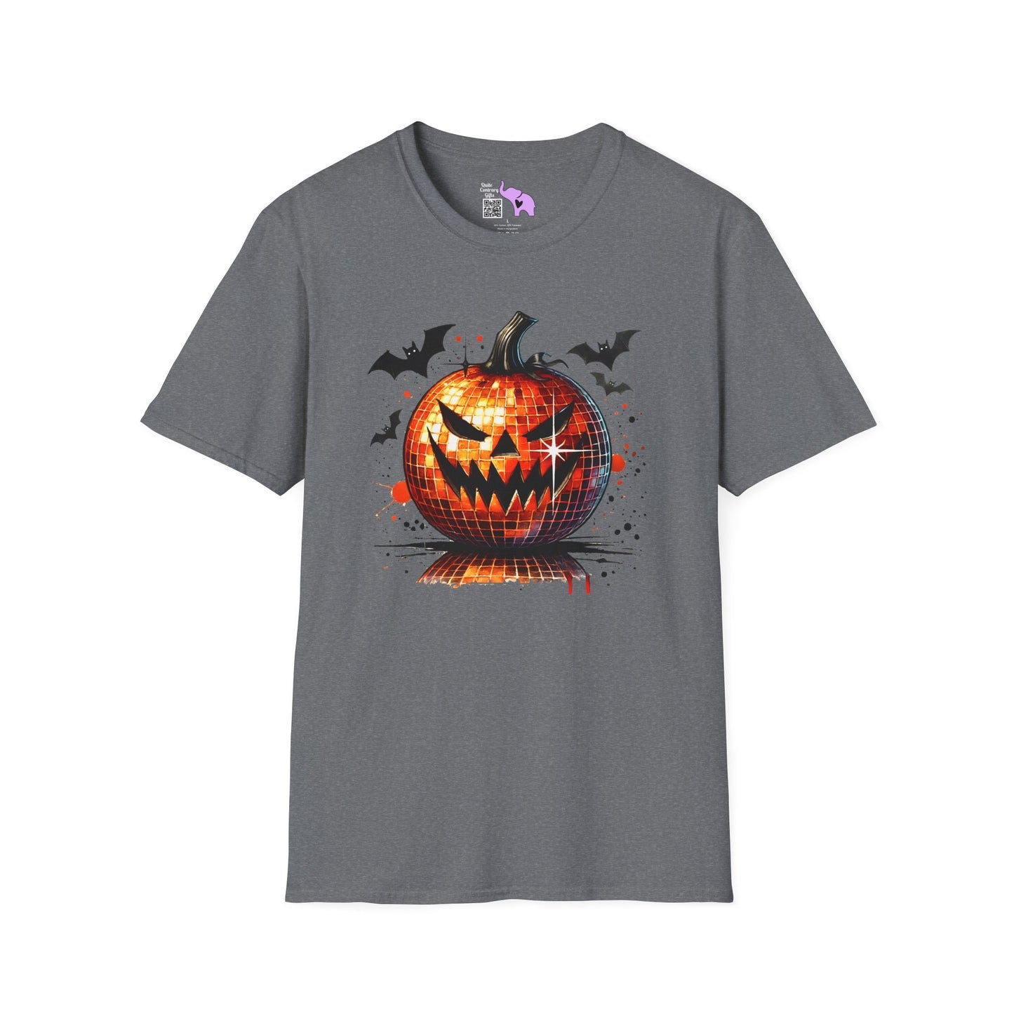 Orange Disco Pumpkin Adult T-shirt