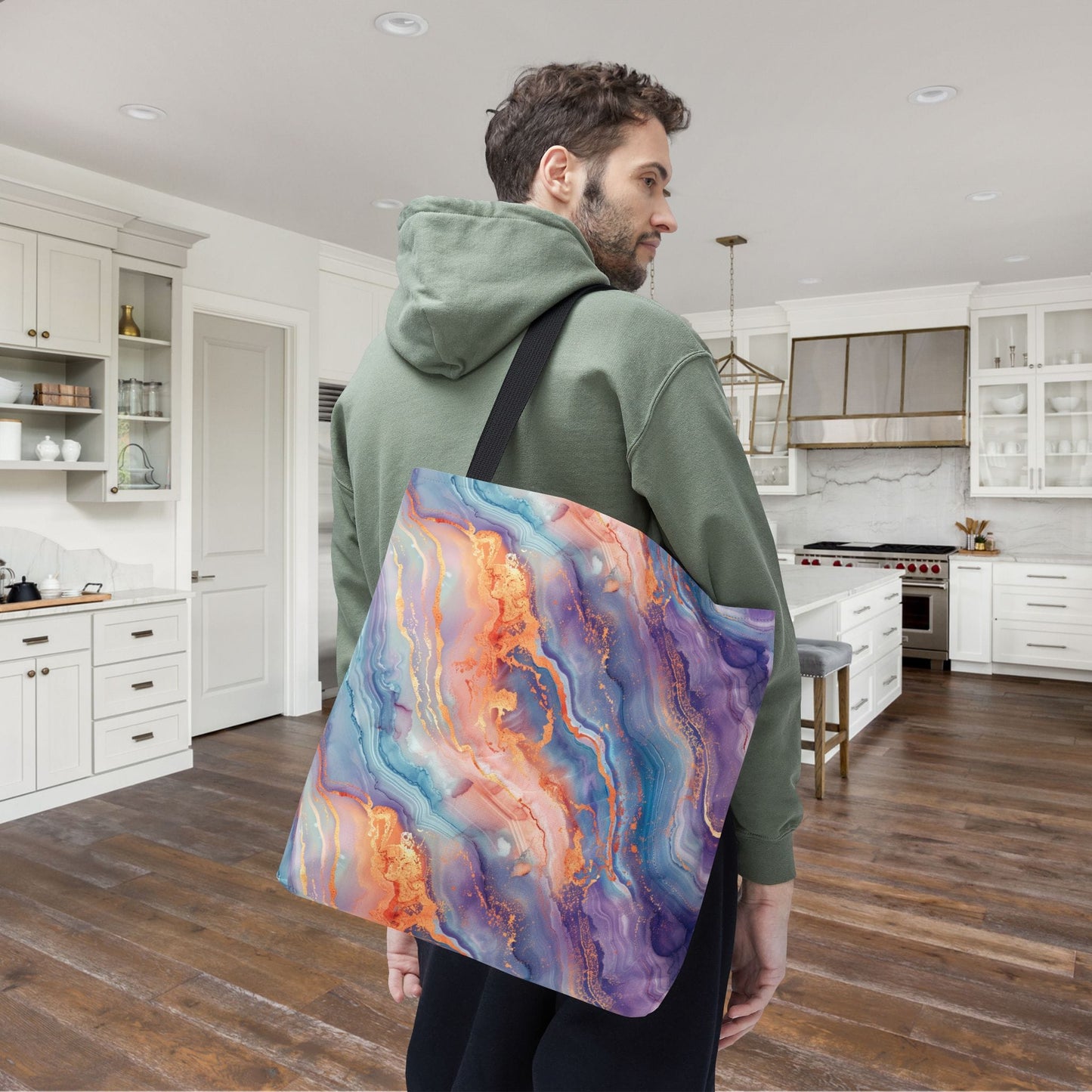 Dreamwave Marble Canvas Tote Bag