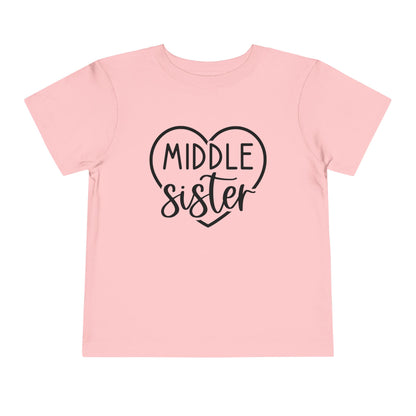 Middle Sister (Heart) Toddler Tee