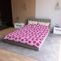 Rosy Dream Peonies Microfiber Duvet Cover