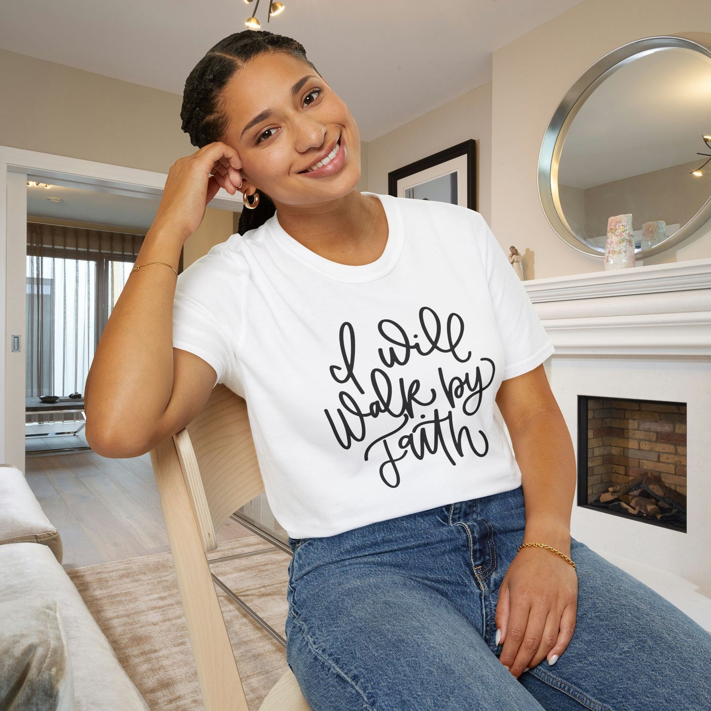 I Will Walk by Faith Adult T-shirt