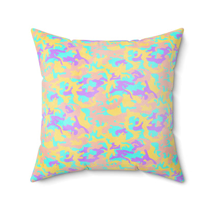 Dreamsicle Camo Throw Pillow