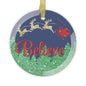 Believe Glass Ornament