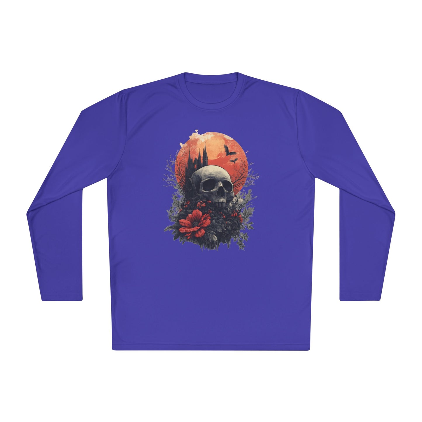 Halloween Graveyard 2 Adult Long Sleeve Tee