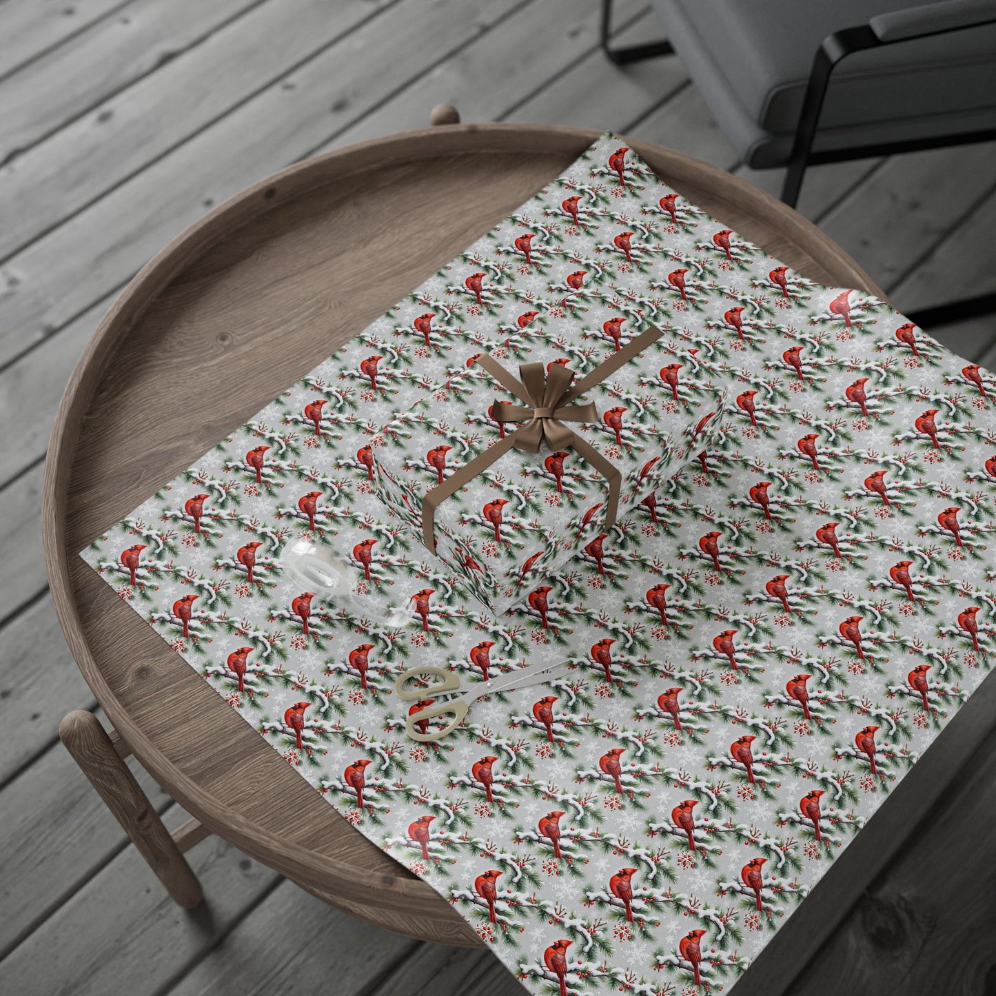 Cardinals of Christmas Morning Wrapping Paper