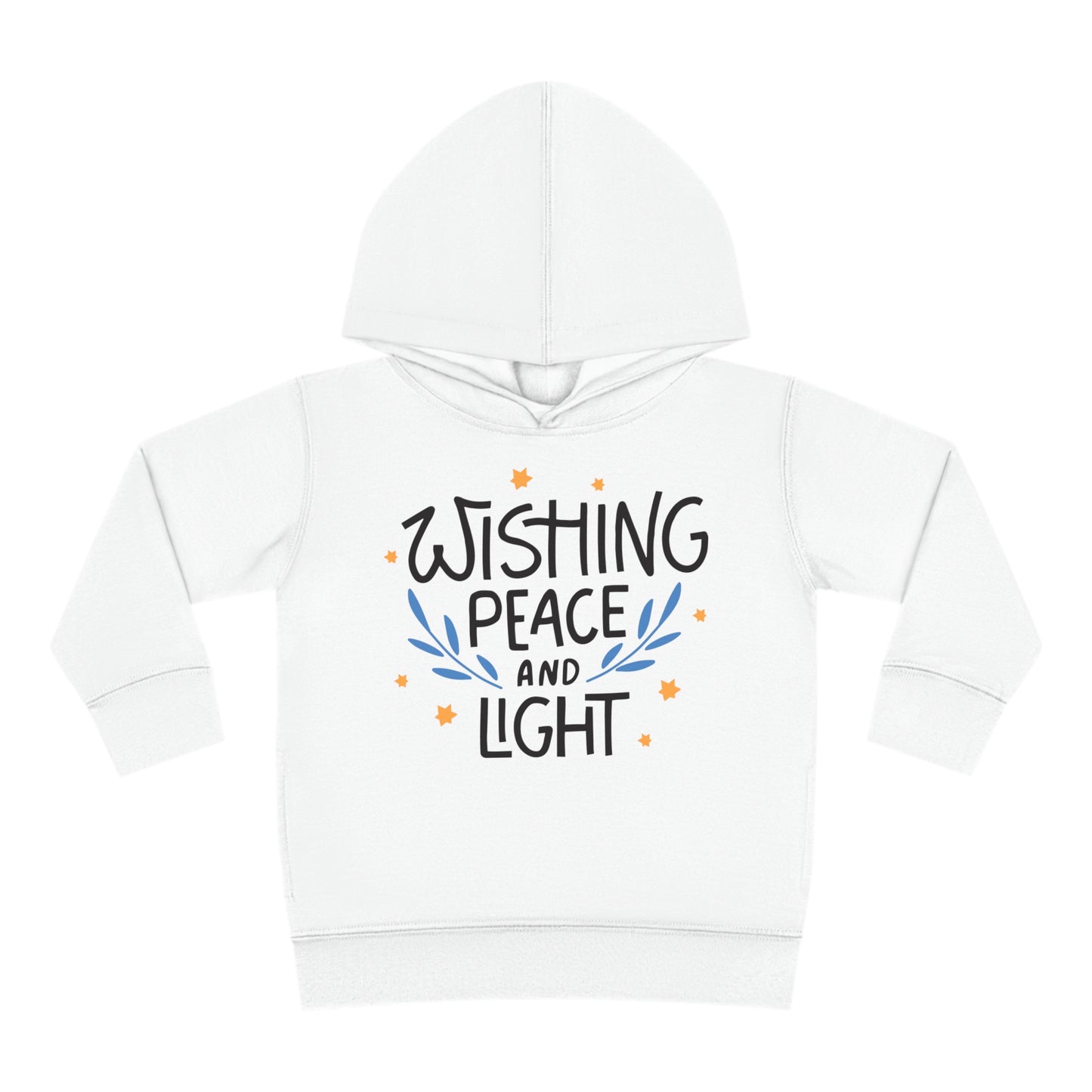 Hanukkah Wishing Peace & Light 3 Toddler Pullover Fleece Hoodie