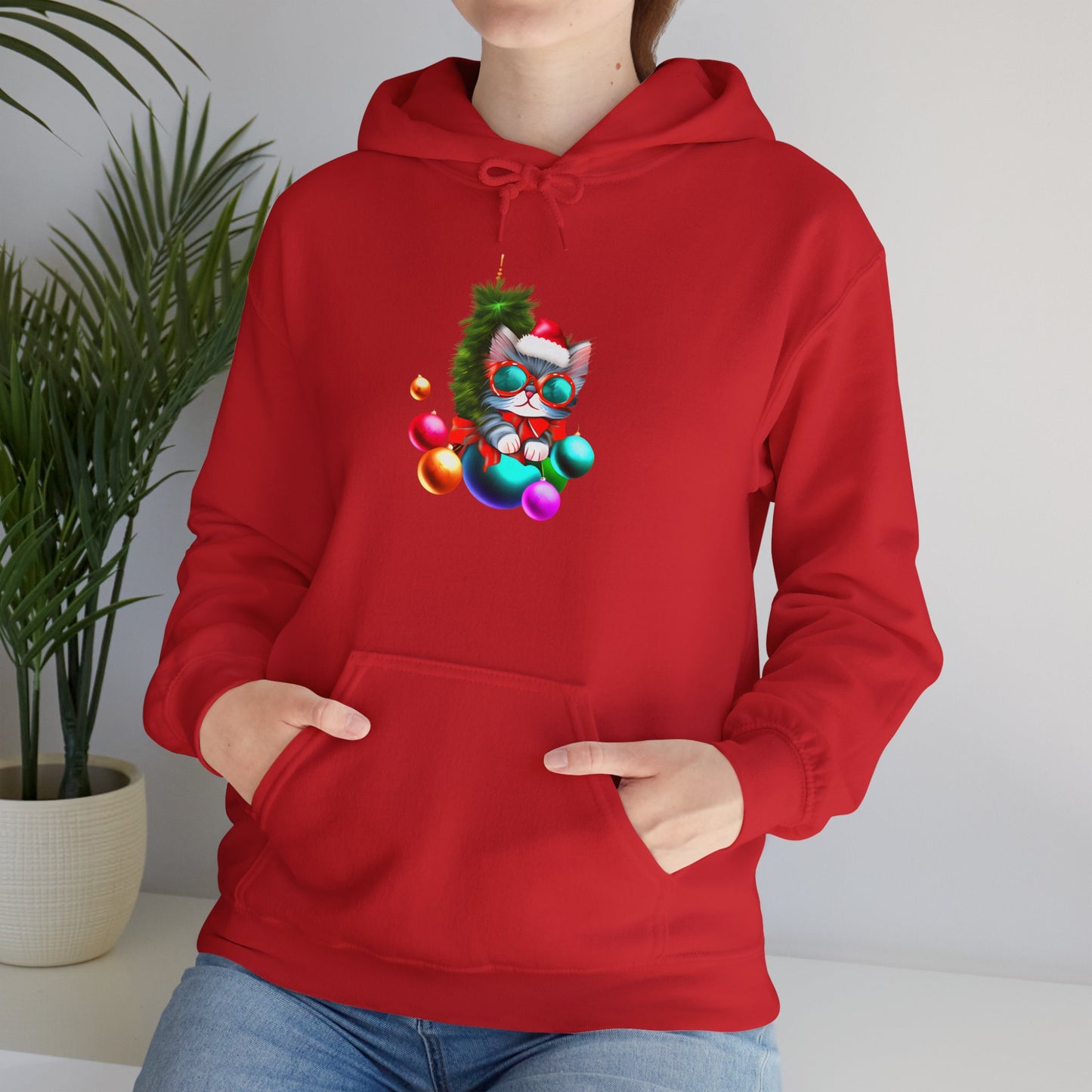 Christmas Ornaments Kitten Heavy Blend™ Hooded Sweatshirt