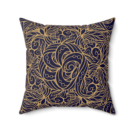 Oriental Blue/Gold Floral Duvet Bedding Set