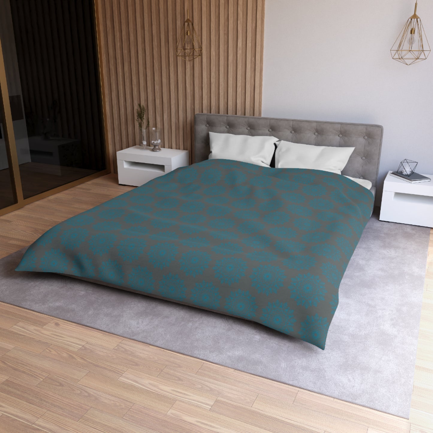 Teal Tranquility Microfiber Duvet Cover