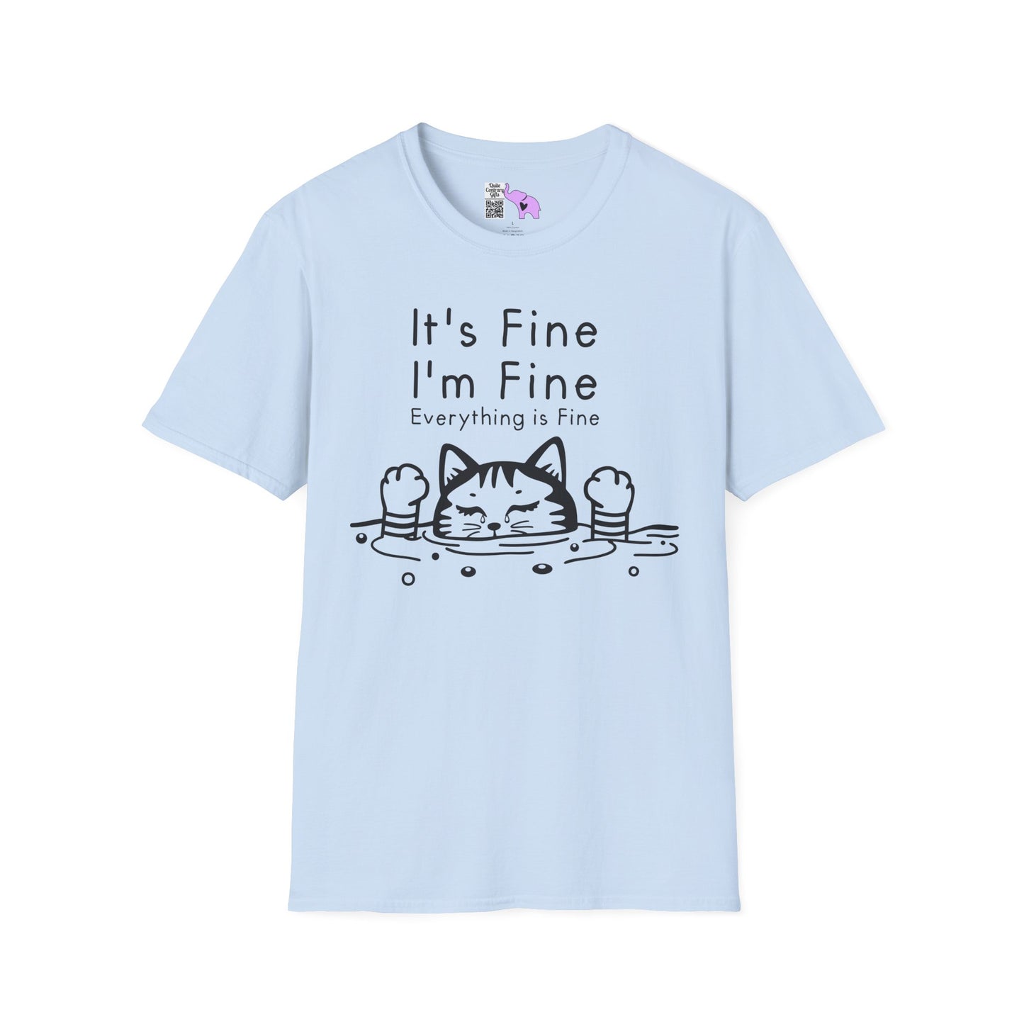 It's Fine I'm Fine Everything's Fine (Cat) Adult T-shirt