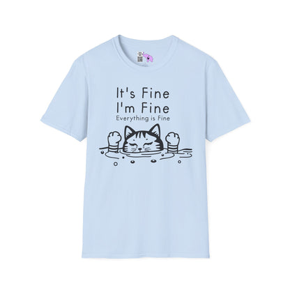 It's Fine I'm Fine Everything's Fine (Cat) Adult T-shirt