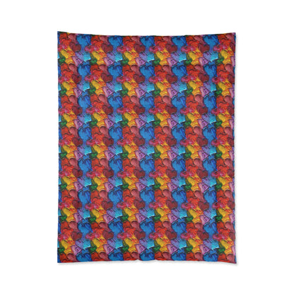 Palette Knife Hearts Comforter