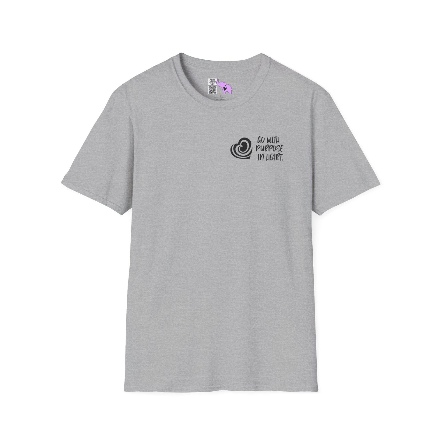 "Go With Purpose In Heart" Hinckley Quote Adult T-shirt