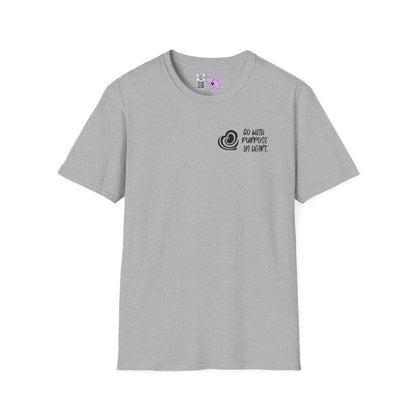 "Go With Purpose In Heart" Hinckley Quote Adult T-shirt
