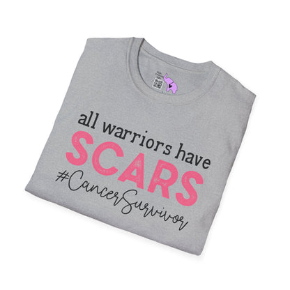 All Warriors Have Scars #CancerSurvivor Adult T-shirt