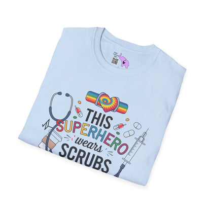 This Superhero Wears Scrubs Adult T-shirt