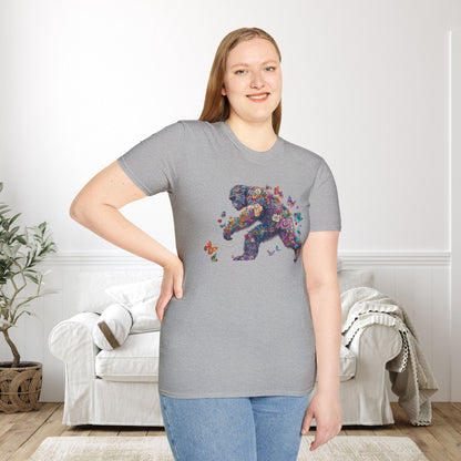 Flowers & Butterflies Bigfoot Adult T-shirt
