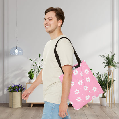 Pretty Petals & Dots Canvas Tote Bag