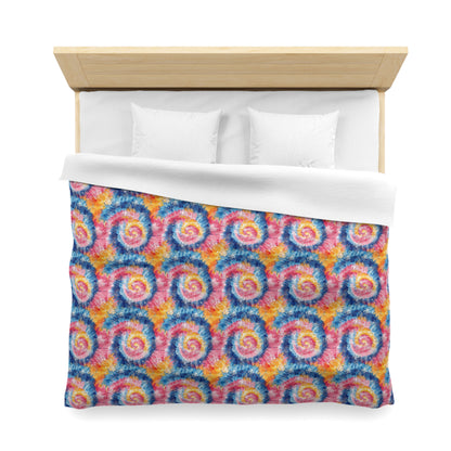 Retro Vortex Microfiber Duvet Cover