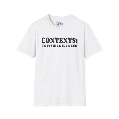 Contents: Invisible Illness Adult T-shirt