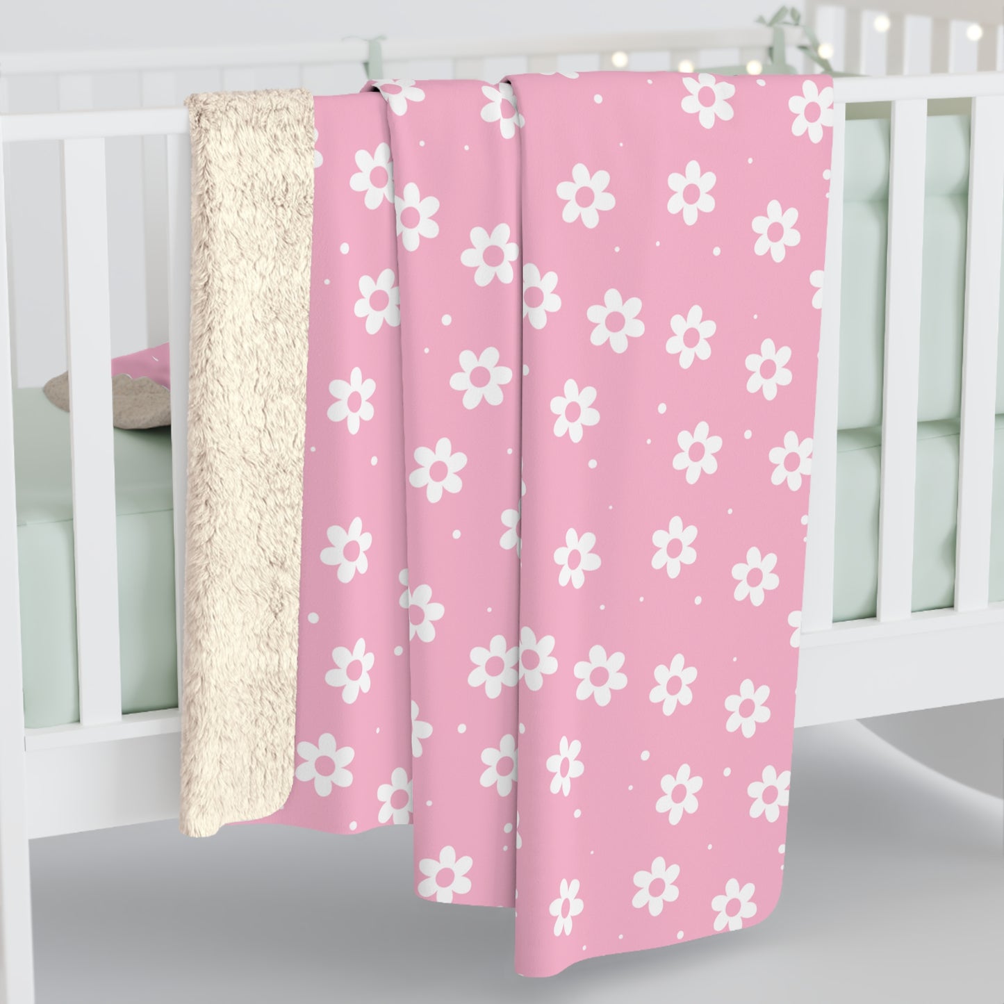 Pretty Petals & Dots Fleece Blanket