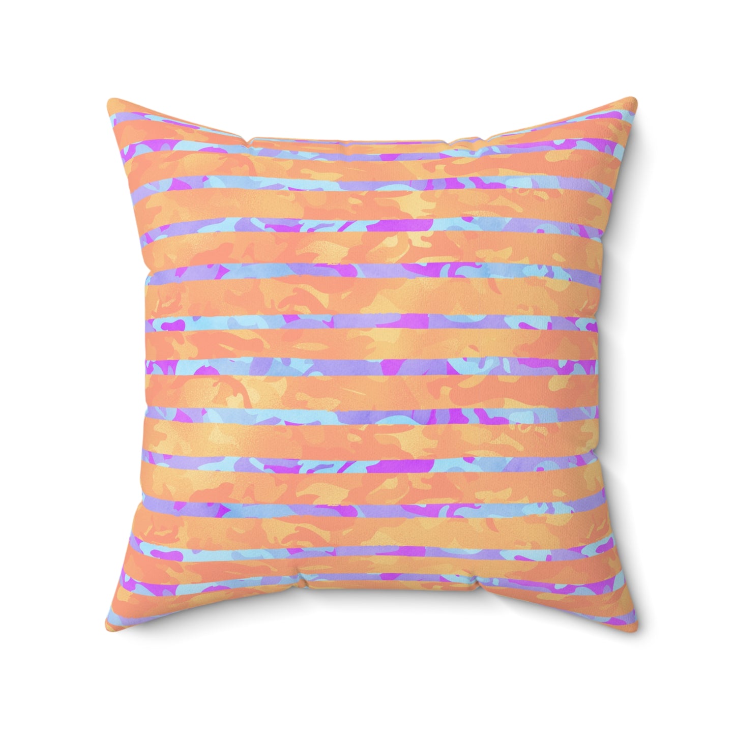 Split Spectrum Camo Throw Pillow