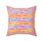 Split Spectrum Camo Throw Pillow