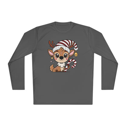 Santa's Little Deer Adult Long Sleeve Tee