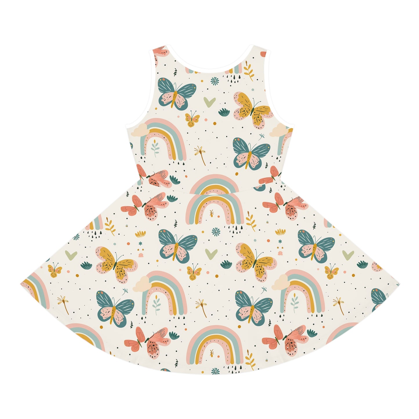 Whispering Wings & Rainbows Girls' Sleeveless Sundress