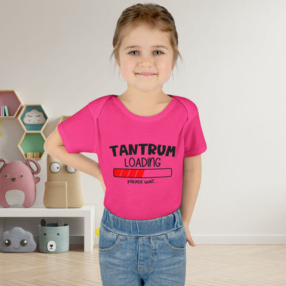 Tantrum Loading Please Wait Baby Rib Bodysuit