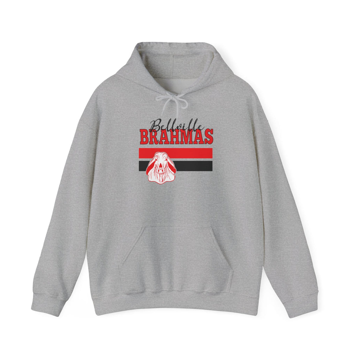 Ballville Brahmas w/Mascot & Stripes Adult Heavy Blend™ Hooded Sweatshirt