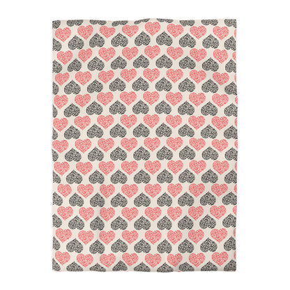 Rustic Hearts Microfiber Duvet Cover