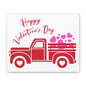 Happy Valentine's Day (Vintage Truck) Canvas Art